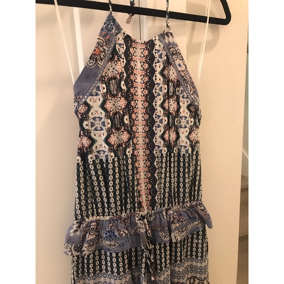 Open back, multi color romper - Picture 2 of 3